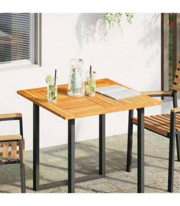vidaXL Table Top 80x80x2.2 cm Square Solid Wood Acacia