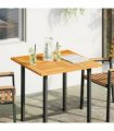vidaXL Table Top 80x80x2.2 cm Square Solid Wood Acacia