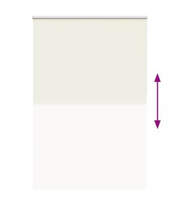 vidaXL Roller Blind Blackout Off White 160x230 cm Fabric Width 156.6 cm Polyester