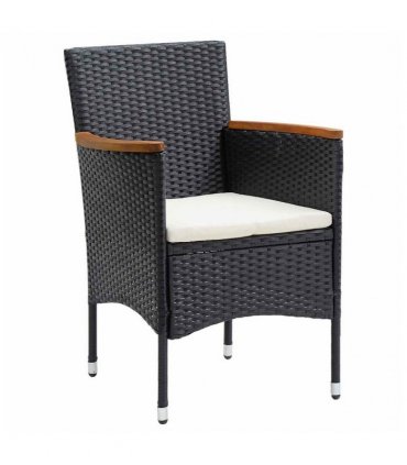 vidaXL Garden Dining Chair | Set of 4 | Black