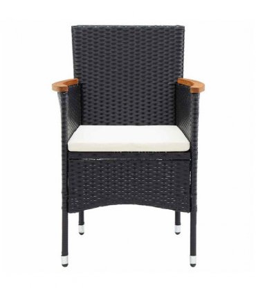 vidaXL Garden Dining Chair | Set of 4 | Black