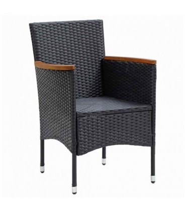 vidaXL Garden Dining Chair | Set of 4 | Black