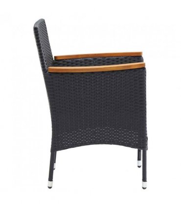 vidaXL Garden Dining Chair | Set of 4 | Black