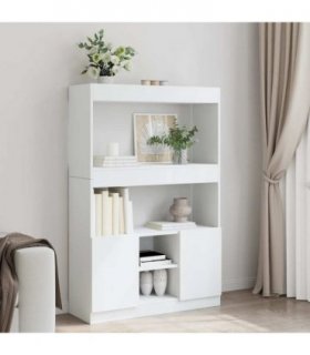 vidaXL Highboard White 92x33x140 cm Engineered Wood