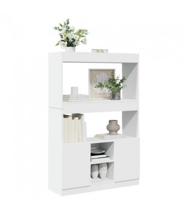 vidaXL Highboard White 92x33x140 cm Engineered Wood