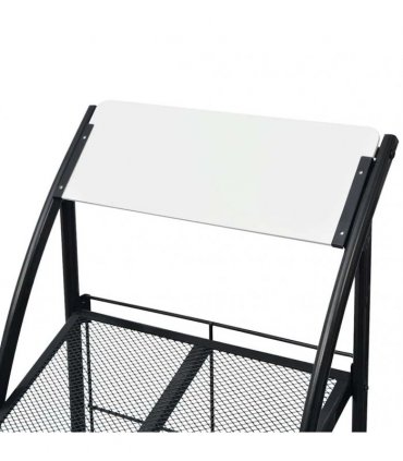 vidaXL Magazine Rack 47x40x134 cm Black and White A4