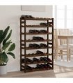 vidaXL Wine Rack for 56 Bottles Brown Solid Wood Pine