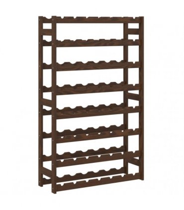 vidaXL Wine Rack for 56 Bottles Brown Solid Wood Pine