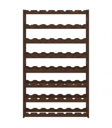 vidaXL Wine Rack for 56 Bottles Brown Solid Wood Pine