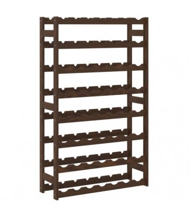 vidaXL Wine Rack for 56 Bottles Brown Solid Wood Pine