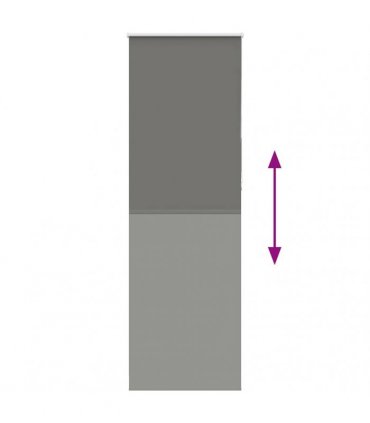 vidaXL Roller Blind Blackout Grey 70x230 cm Fabric Width 65.7 cm Polyester