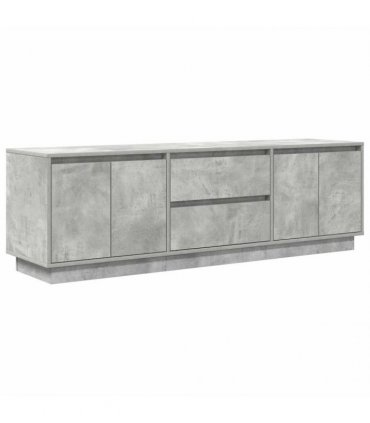 vidaXL TV Cabinet with LED Lights Concrete Grey 160.5x41x50 cm