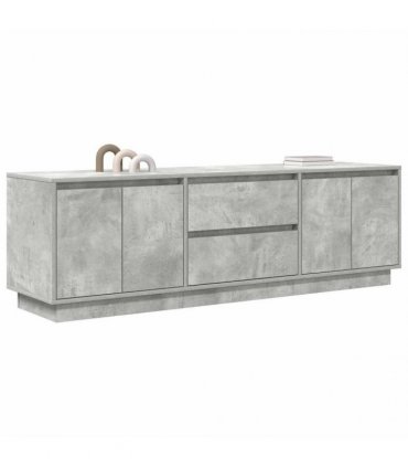 vidaXL TV Cabinet with LED Lights Concrete Grey 160.5x41x50 cm
