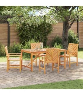 vidaXL Garden Dining Set 5 pcs Brown Solid Acacia Wood
