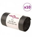 vidaXL Bin Bags 250 pcs Black 35 L