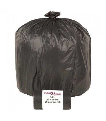 vidaXL Bin Bags 250 pcs Black 35 L