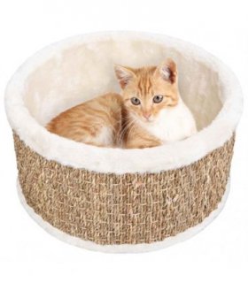 vidaXL Round Cat Basket 36 cm Seagrass