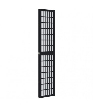vidaXL Room Divider 4 Panels Black Solid Wood Paulownia
