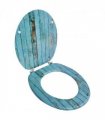 Toilet Seat with MDF Lid Old Wood Design