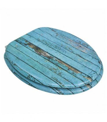 Toilet Seat with MDF Lid Old Wood Design