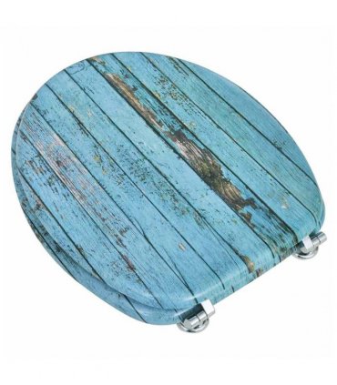 Toilet Seat with MDF Lid Old Wood Design