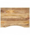 vidaXL Desk Top with Curve 100x60x2.5 cm Solid Wood Rough Mango