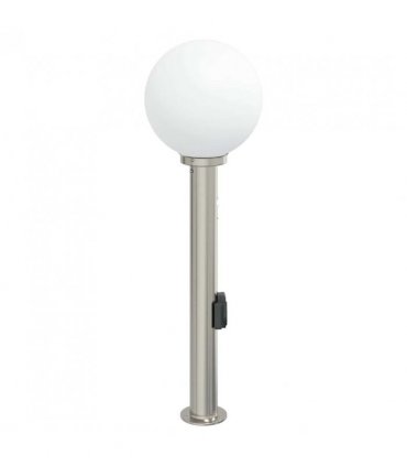 vidaXL Bollard Light with Sensor&Outlet 80 cm Stainless Steel IP44