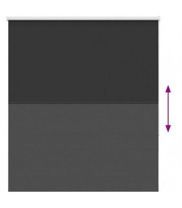 vidaXL Roller Blind Blackout Black 125x150 cm Fabric Width 121.6 cm Polyester