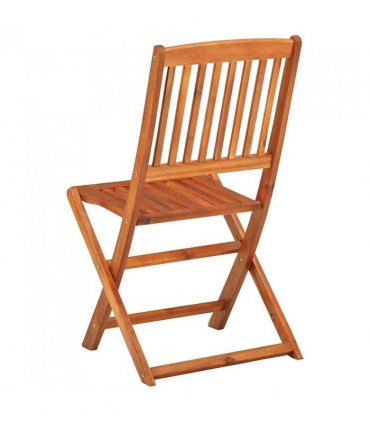 vidaXL Dining Set | Natural wood | Solid Acacia wood | Set | Collapsible