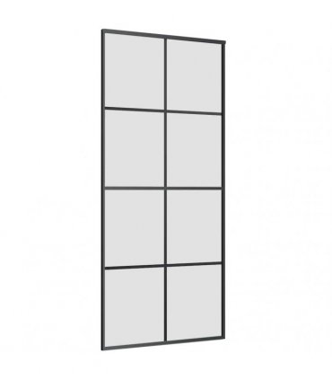 vidaXL Sliding Door with Hardware Set 90x205 cm ESG Glass&Aluminium