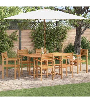 vidaXL Chair 6 pcs Brown 56 x 55 x 90.5 cm Solid Teak Wood