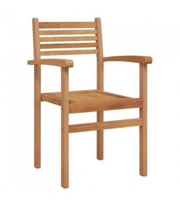 vidaXL Chair 6 pcs Brown 56 x 55 x 90.5 cm Solid Teak Wood