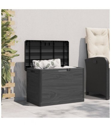 vidaXL Outdoor Cushion Box Anthracite 77.5x44.5x53 cm Polypropylene