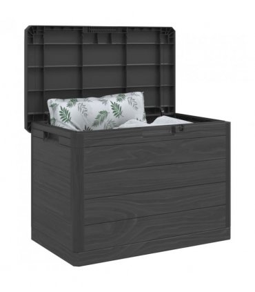 vidaXL Outdoor Cushion Box Anthracite 77.5x44.5x53 cm Polypropylene