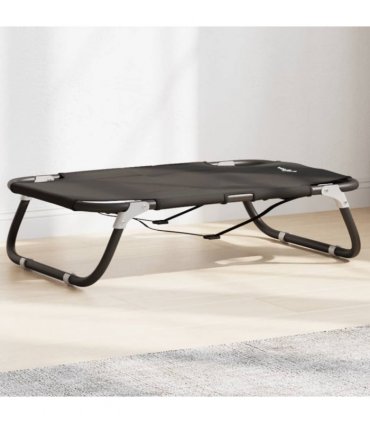 vidaXL Dog Bed Foldable Anthracite Oxford Fabric and Steel