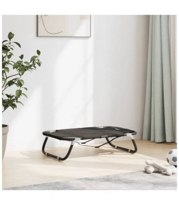 vidaXL Dog Bed Foldable Anthracite Oxford Fabric and Steel