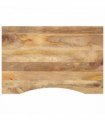 vidaXL Desk Top with Curve 80x60x2.5 cm Solid Wood Rough Mango
