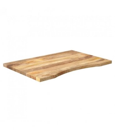 vidaXL Desk Top with Curve 80x60x2.5 cm Solid Wood Rough Mango