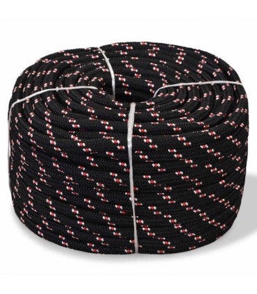 vidaXL Marine Rope Polypropylene 14 mm 250 m Black