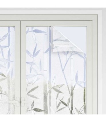 vidaXL Window Films 2 pcs Frosted Bamboo Pattern PVC