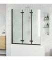 vidaXL Shower Enclosure Black 130 x 138 cm ESG Glass and Aluminium