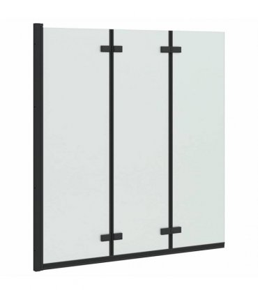 vidaXL Shower Enclosure Black 130 x 138 cm ESG Glass and Aluminium