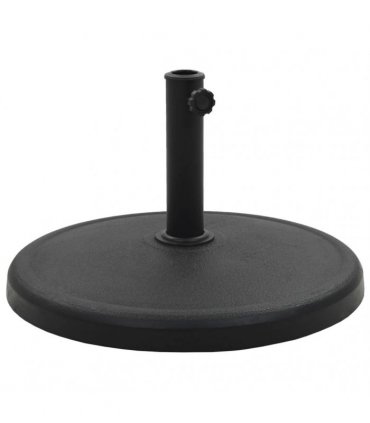 vidaXL Parasol Base Round Polyresin 19 kg Black