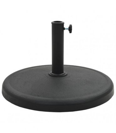 vidaXL Parasol Base Round Polyresin 19 kg Black