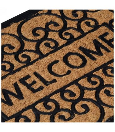 vidaXL Door Mat Half Round 45x75 cm Rubber and Coir