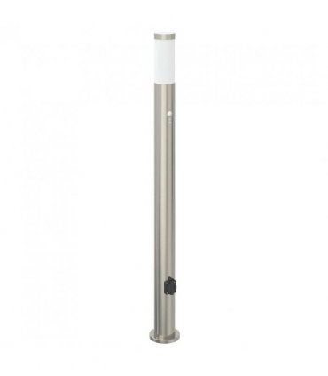 vidaXL Bollard Lights with Sensor&Outlet 3pcs 110 cm Stainless Steel IP44