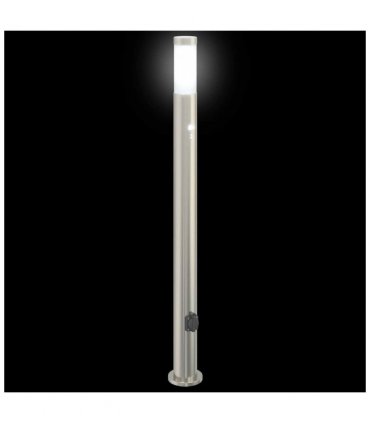 vidaXL Bollard Lights with Sensor&Outlet 3pcs 110 cm Stainless Steel IP44