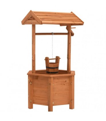 vidaXL Garden Wishing Well Planter 40x40x84 cm Firwood