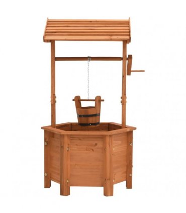vidaXL Garden Wishing Well Planter 40x40x84 cm Firwood