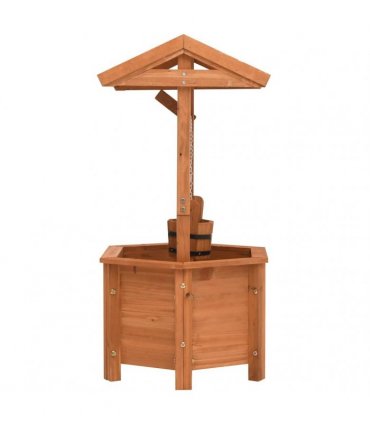 vidaXL Garden Wishing Well Planter 40x40x84 cm Firwood